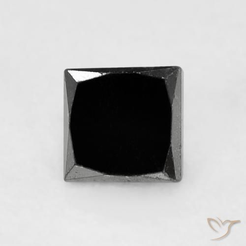 0.42ct 天然 黑色 钻石, 正方形, 不透明