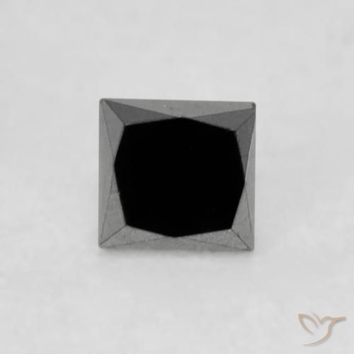 0.19ct 天然 黑色 钻石, 正方形, 不透明