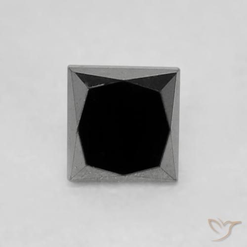 0.22ct 天然 黑色 钻石, 正方形, 不透明