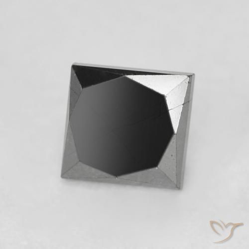 0.68ct 天然 黑色 钻石, 正方形, 不透明