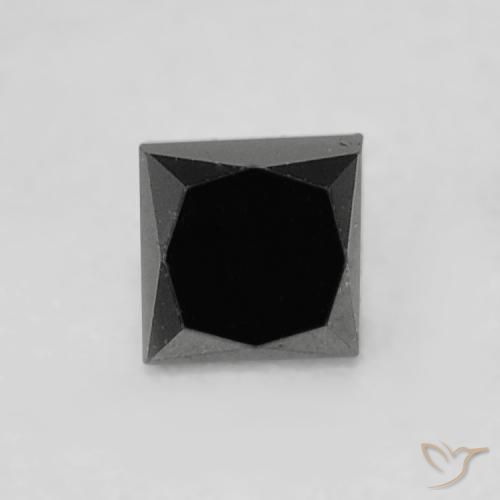 0.15ct 天然 黑色 钻石, 正方形, 不透明