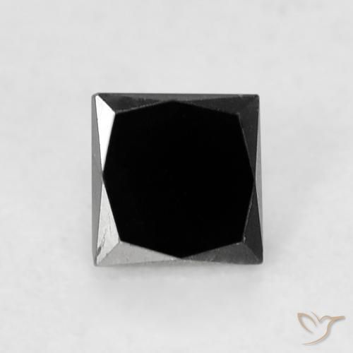 0.29ct 天然 黑色 钻石, 正方形, 不透明