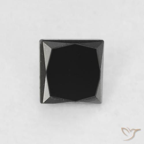 0.12ct 天然 黑色 钻石, 正方形, 不透明