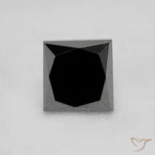 0.24ct 天然 黑色 钻石, 正方形, 不透明