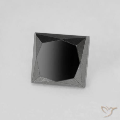 0.24ct 天然 黑色 钻石, 正方形, 不透明