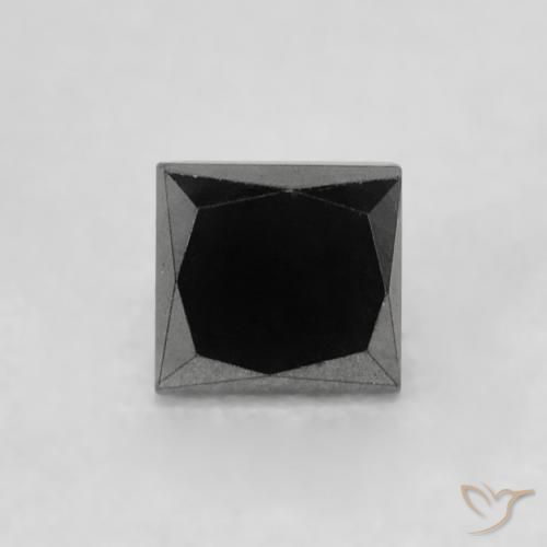 0.28ct 天然 黑色 钻石, 正方形, 不透明