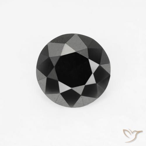0.20ct 天然 黑色 钻石, 圆形的, 不透明