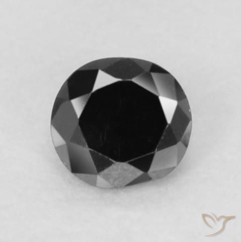 0.05ct 天然 黑色 钻石, 圆形的, 不透明