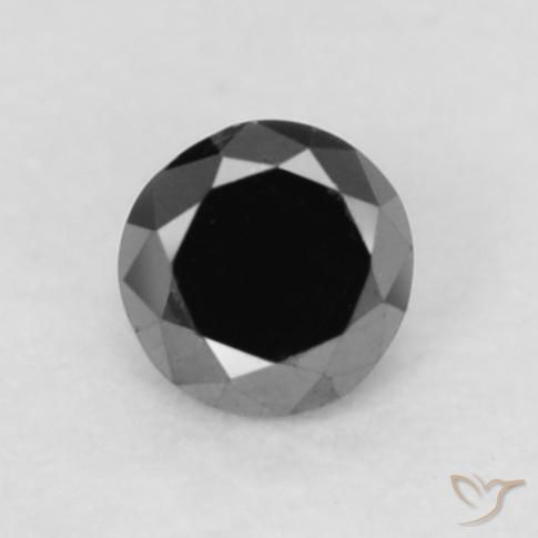 0.05ct 天然 黑色 钻石, 圆形的, 不透明, Photo A