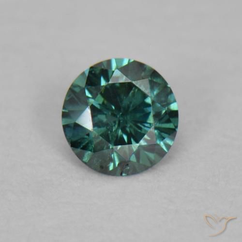0.03ct 天然 绿色 钻石, 圆形的, VS
