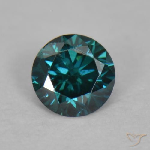 0.06ct 天然 绿色 钻石, 圆形的, VS