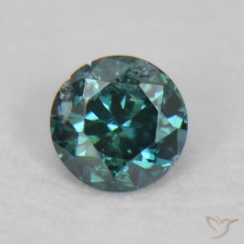 0.02ct 天然 绿色 钻石, 圆形的, VS-SI