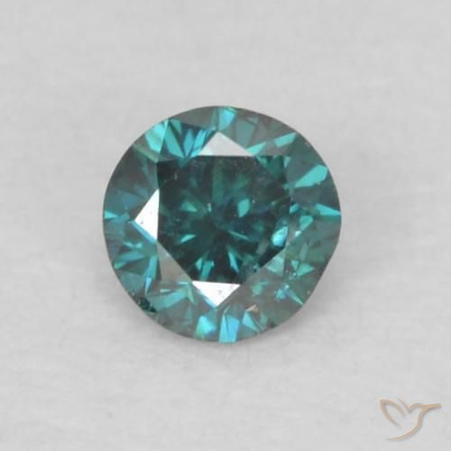 0.07ct 天然 蓝色 钻石, 圆形的, VS