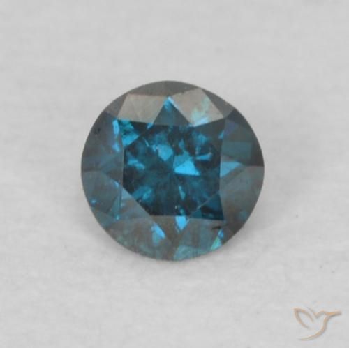 0.07ct 天然 蓝色 钻石, 圆形的, VVS-VS