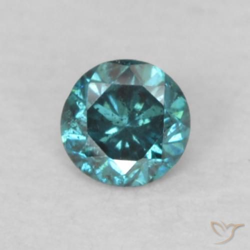 0.07ct 天然 蓝色 钻石, 圆形的, VS