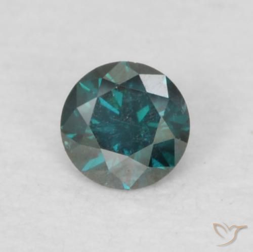 0.06ct 天然 蓝色 钻石, 圆形的, VVS-VS