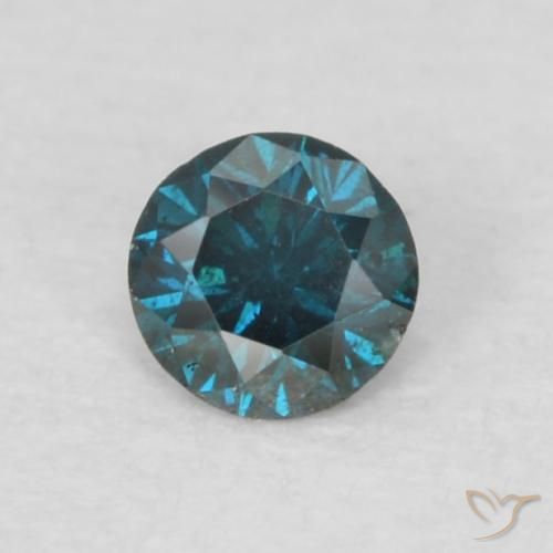 0.06ct 天然 蓝色 钻石, 圆形的, VVS-VS