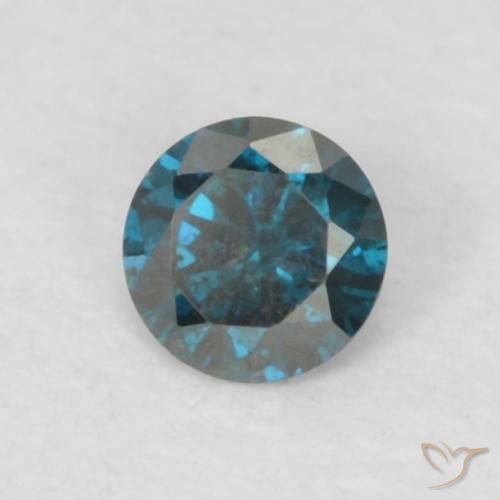 0.06ct 天然 蓝色 钻石, 圆形的, VS