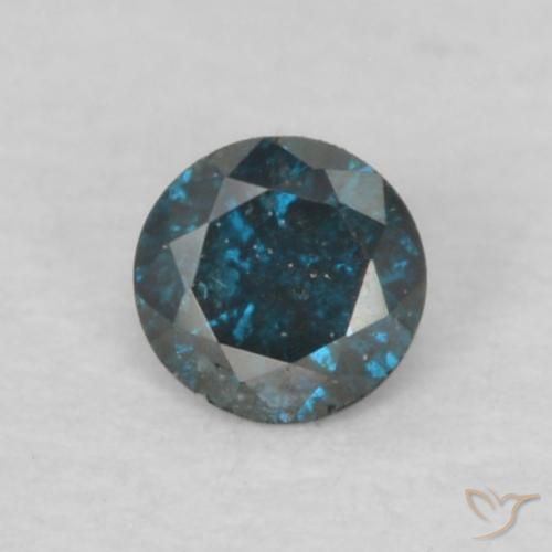 0.07ct 天然 蓝色 钻石, 圆形的, VS-SI