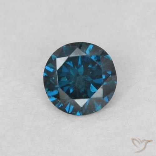 0.05ct 天然 蓝色 钻石, 圆形的, VS