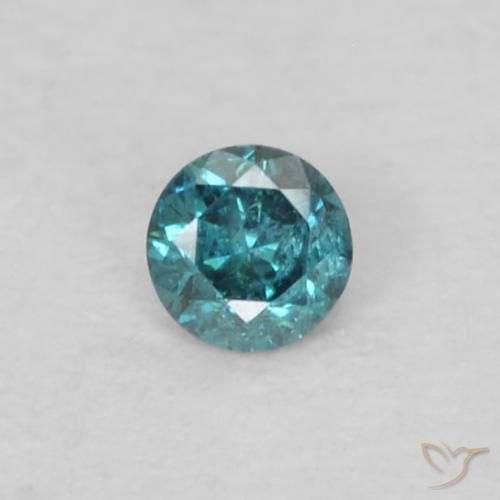 0.04ct 天然 蓝色 钻石, 圆形的, VS-SI