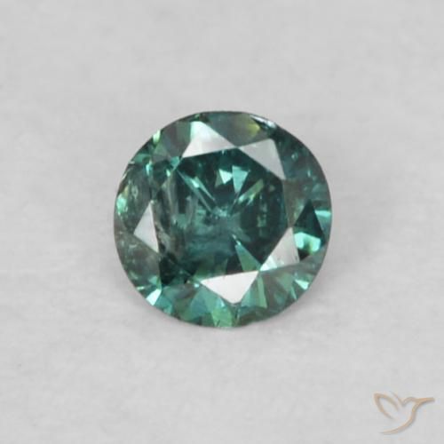 0.05ct 天然 绿色 钻石, 圆形的, VS-SI
