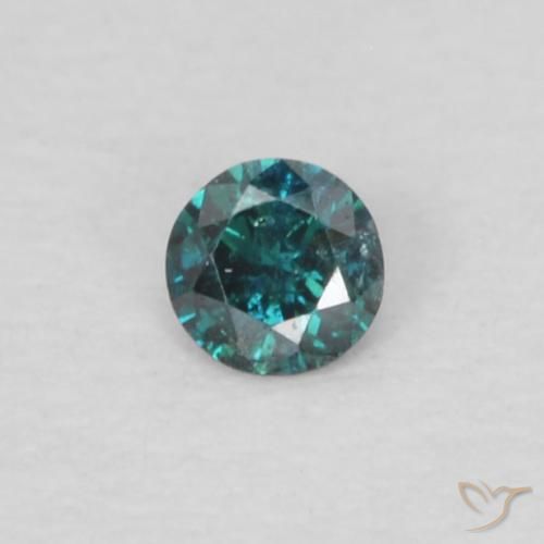 0.03ct 天然 蓝色 钻石, 圆形的, VS-SI