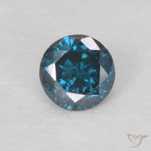 0.06ct 天然 蓝色 钻石, 圆形的, VS-SI