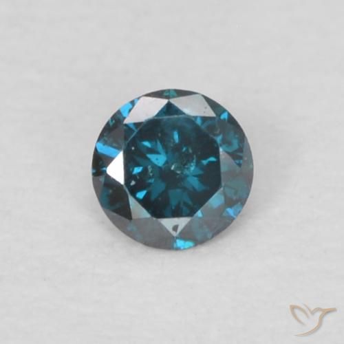 0.05ct 天然 蓝色 钻石, 圆形的, VS-SI