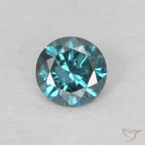 0.06ct 天然 蓝色 钻石, 圆形的, VS-SI