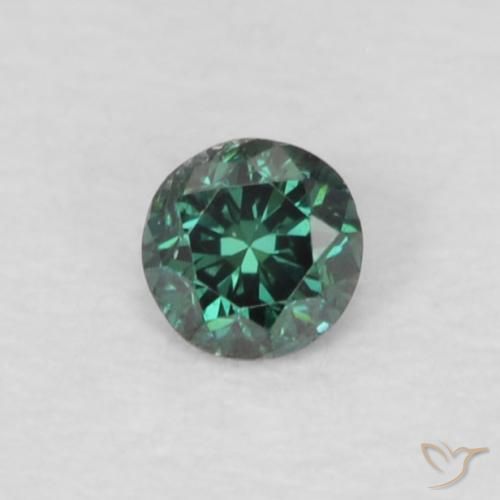 0.05ct 天然 绿色 钻石, 圆形的, VS-SI