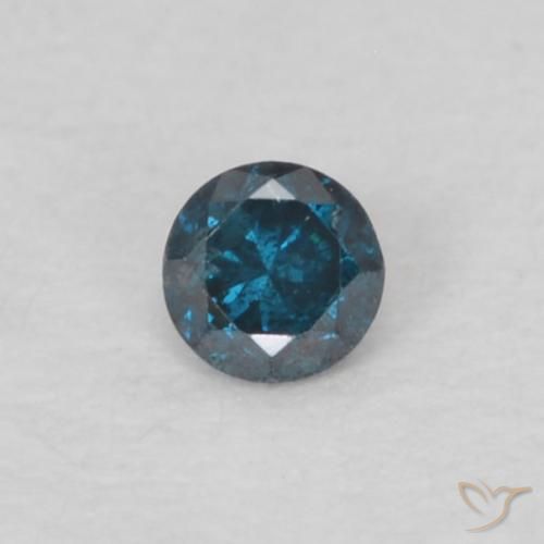 0.04ct 天然 蓝色 钻石, 圆形的, VS-SI