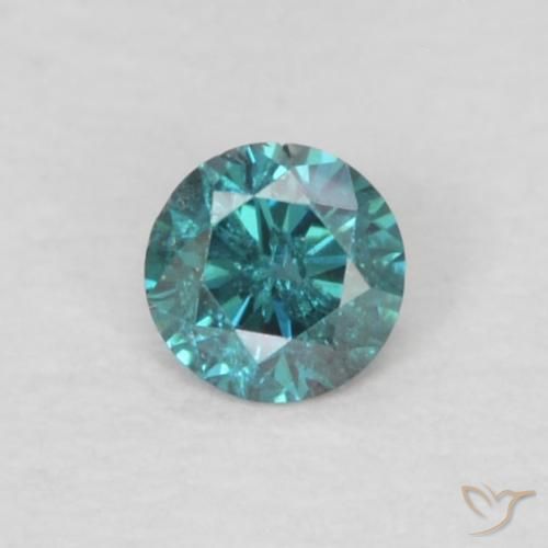 0.05ct 天然 蓝色 钻石, 圆形的, VS-SI