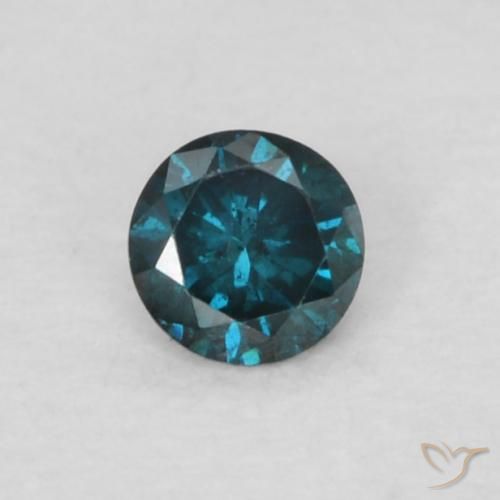 0.05ct 天然 蓝色 钻石, 圆形的, VS