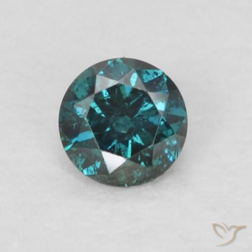 0.06ct 天然 蓝色 钻石, 圆形的, VS