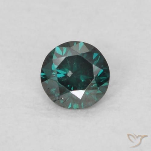 0.05ct 天然 绿色 钻石, 圆形的, VS