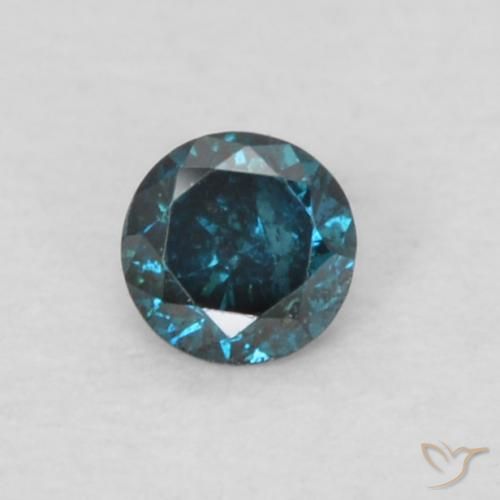 0.06ct 天然 蓝色 钻石, 圆形的, VS