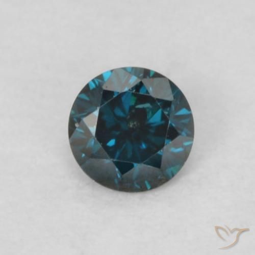 0.06ct 天然 蓝色 钻石, 圆形的, VS