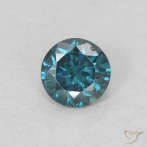 0.05ct 天然 蓝色 钻石, 圆形的, VS