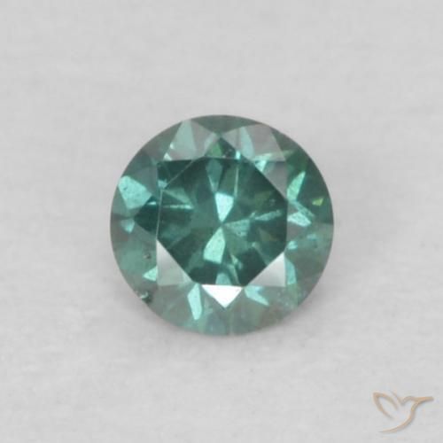 0.06ct 天然 绿色 钻石, 圆形的, VS