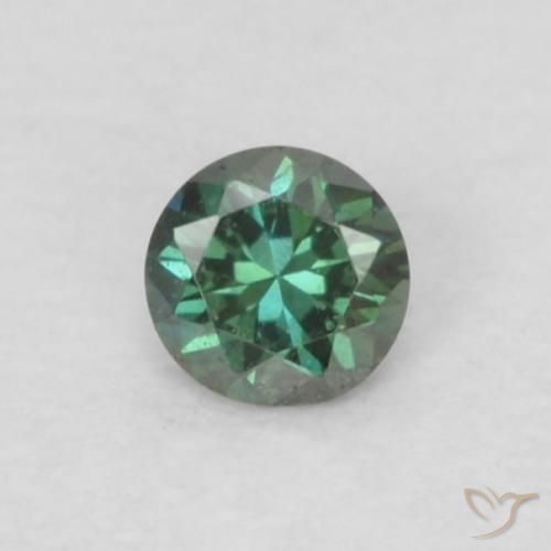 0.05ct 天然 绿色 钻石, 圆形的, VS