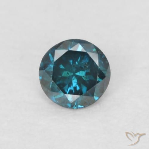0.06ct 天然 蓝色 钻石, 圆形的, VS