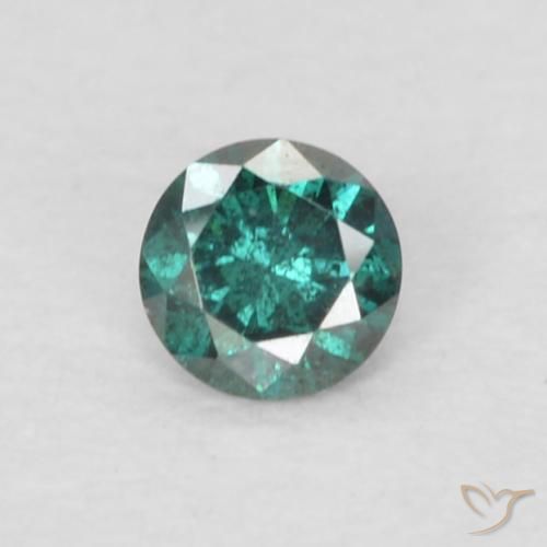 0.05ct 天然 绿色 钻石, 圆形的, VS