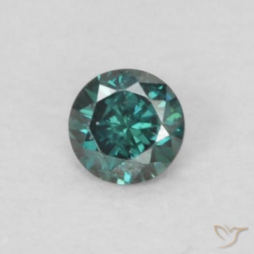 0.04ct 天然 绿色 钻石, 圆形的, VS