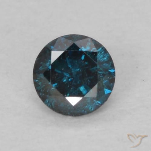 0.08ct 天然 蓝色 钻石, 圆形的, VS-SI