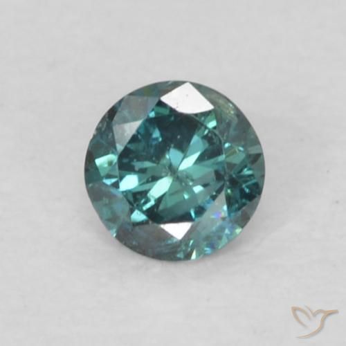 0.06ct 天然 绿色 钻石, 圆形的, VS-SI