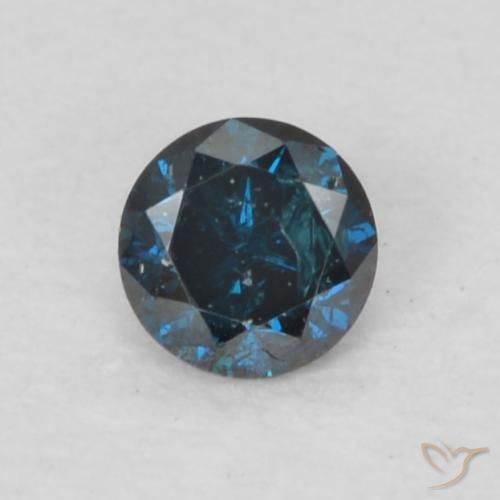 0.07ct 天然 蓝色 钻石, 圆形的, VS-SI