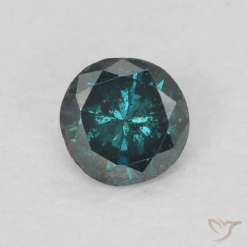 0.07ct 天然 蓝色 钻石, 圆形的, VS-SI