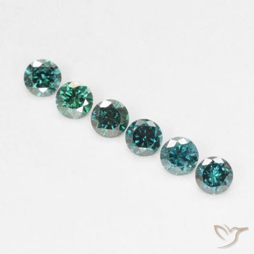 0.05ct 天然 绿色 钻石, 圆形的, VVS-VS