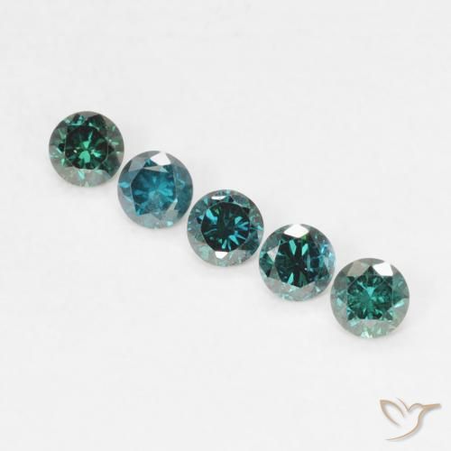 0.05ct 天然 绿色 钻石, 圆形的, VVS-VS